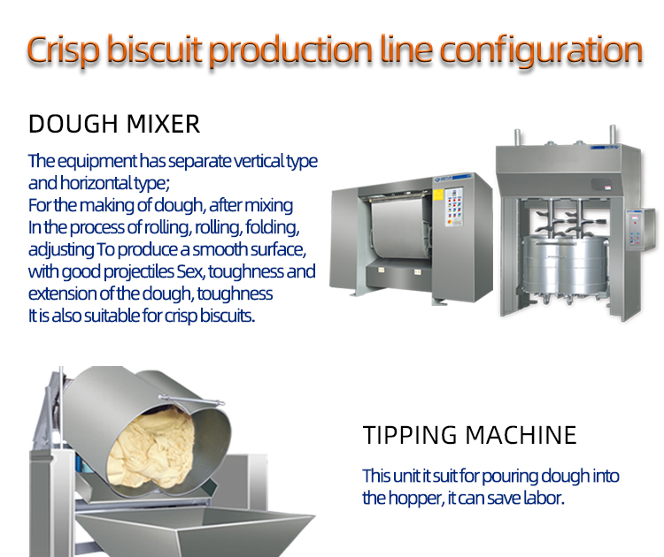 Crisp biscuit machine production line